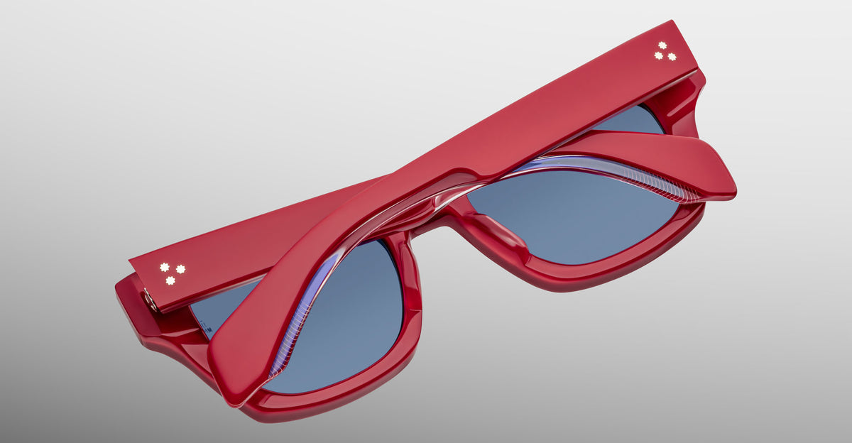 Jacques Marie Mage Dealan 53 sunglasses, folded, viewed from above.