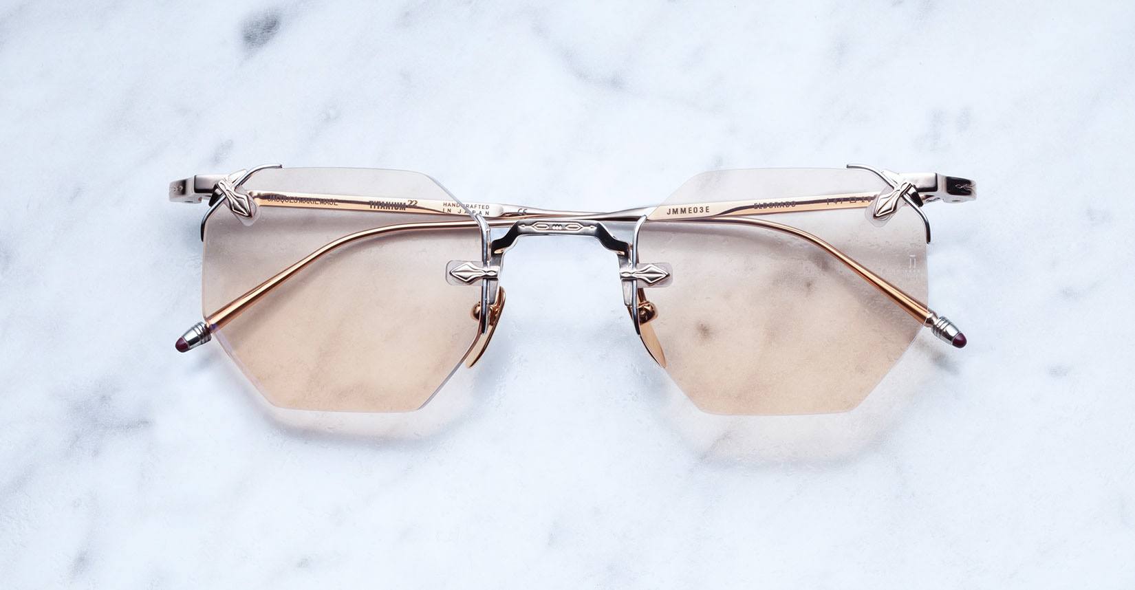 Jacques Marie Mage El Dorago rimless sunglasses in Rose Gold colorway
