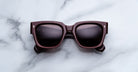 Jacques Marie Mage Enzo sunglasses, square tortoiseshell frames with dark lenses, front angle view.