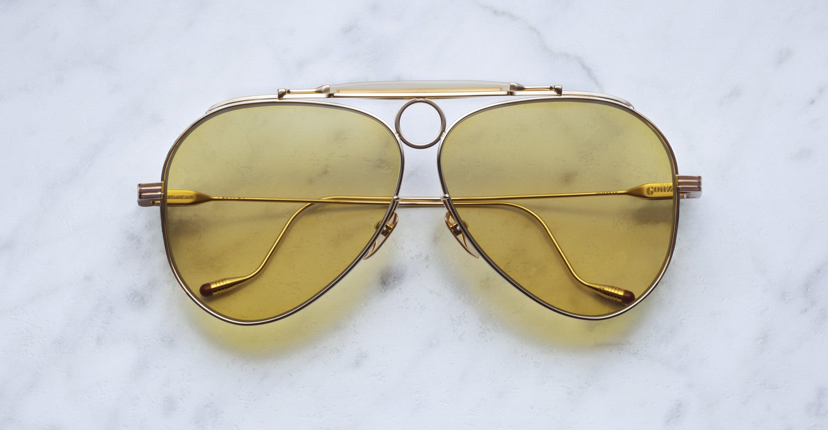 Jacques Marie Mage Gonzo Duke style sunglasses in Gold