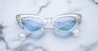 Jacques Marie Mage Heart cateye sunglasses in clear