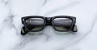 Jacques Marie Mage Jeff in Cobra rectangular sunglasses in black with silver hardware