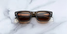 Jacques Marie Mage Jeff in London rectangular brown acetate sunglasses