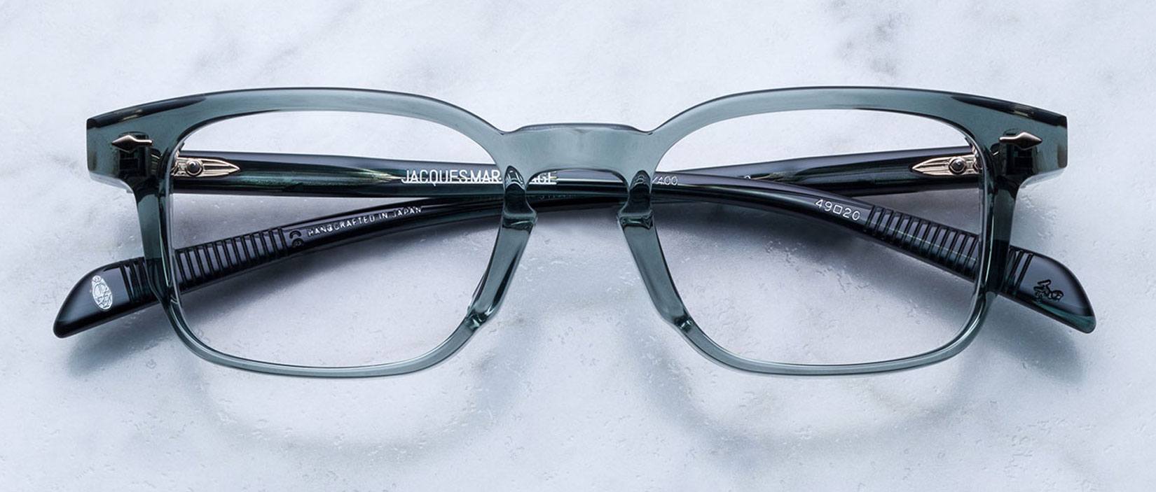 Jacques Marie Mage Marengo style glasses in translucent grey colorway