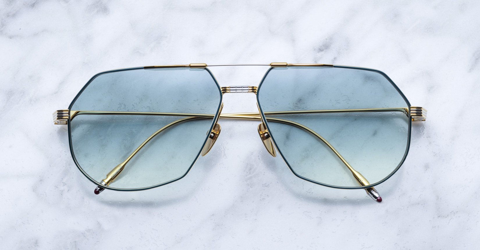 Jacques Marie Mage Reynold style sunglasses in Mandarin colorway