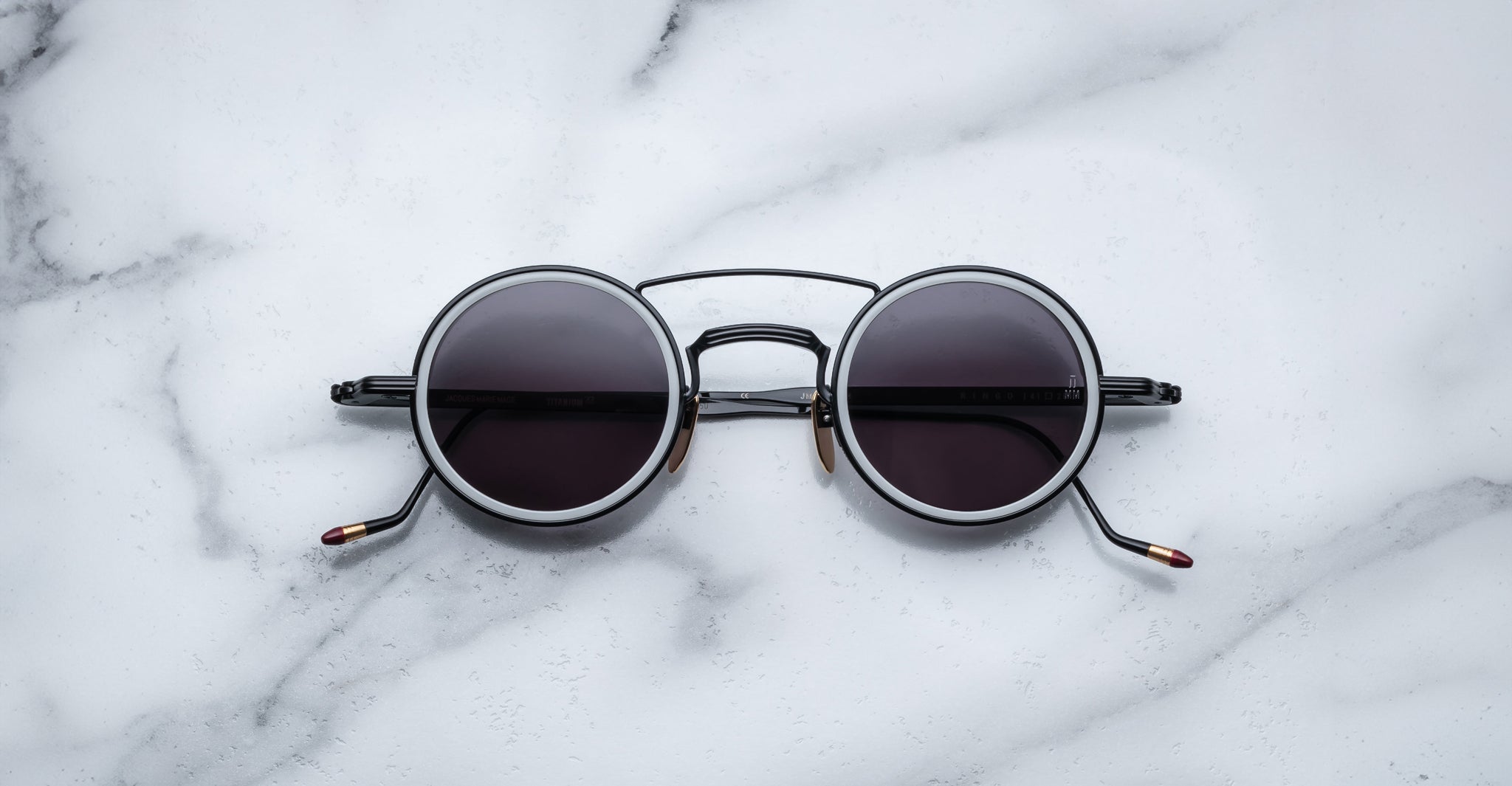 Jacques Marie Mage Ringo 2 Sunglass in Domino JMMRN-15H