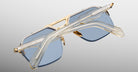 Jacques Marie Mage Silverton sunglass in the Ciel colorway back detail
