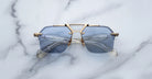 Jacques Marie Mage Silverton sunglass in the Ciel colorway front view