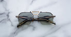 Jacques Marie Mage Silverton sunglass in Viper colorway front view