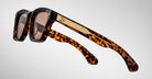Jacques Marie Mage Sonata sunglasses, rectangular tortoiseshell frames with gold temples, front-facing view.