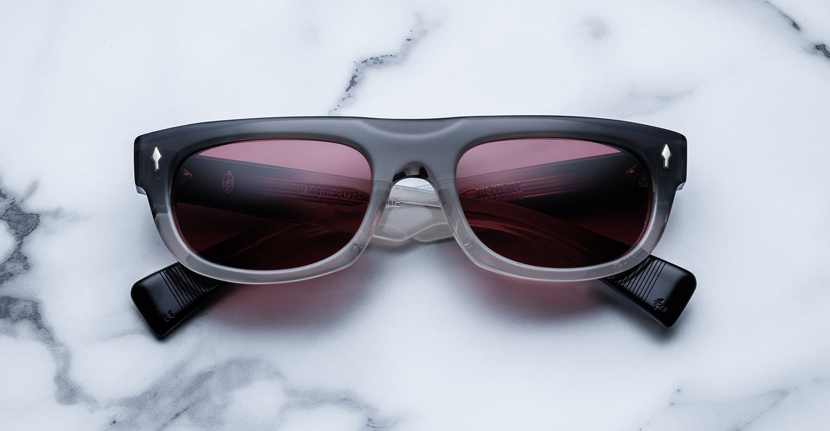 Jacques Marie Mage White Light Sunglasses in Black Fade colorway