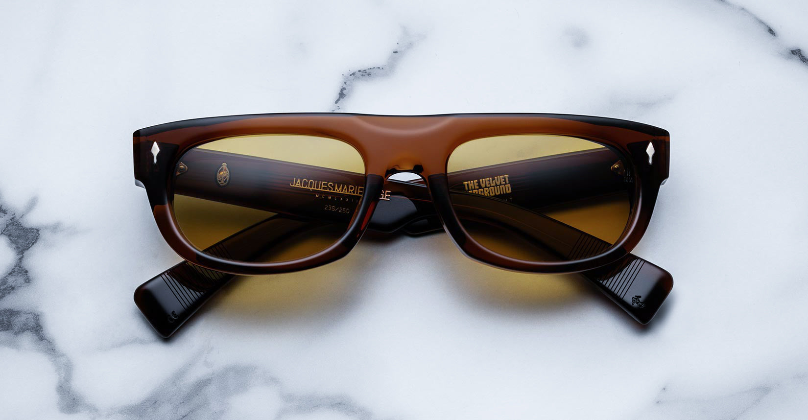 Jacques Marie Mage White Light style sunglasses in Hickory