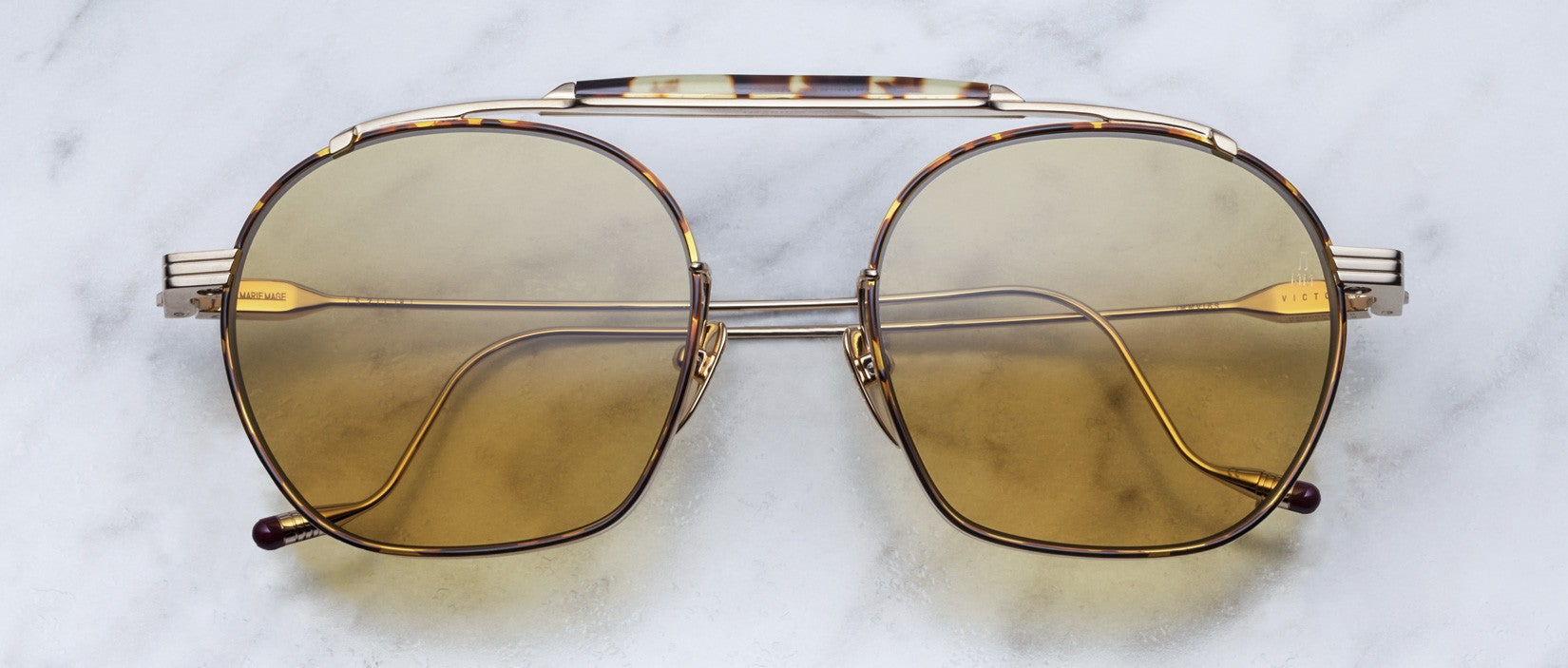 Jacques Marie Mage Victorio style sunglasses in colorway Havana 2