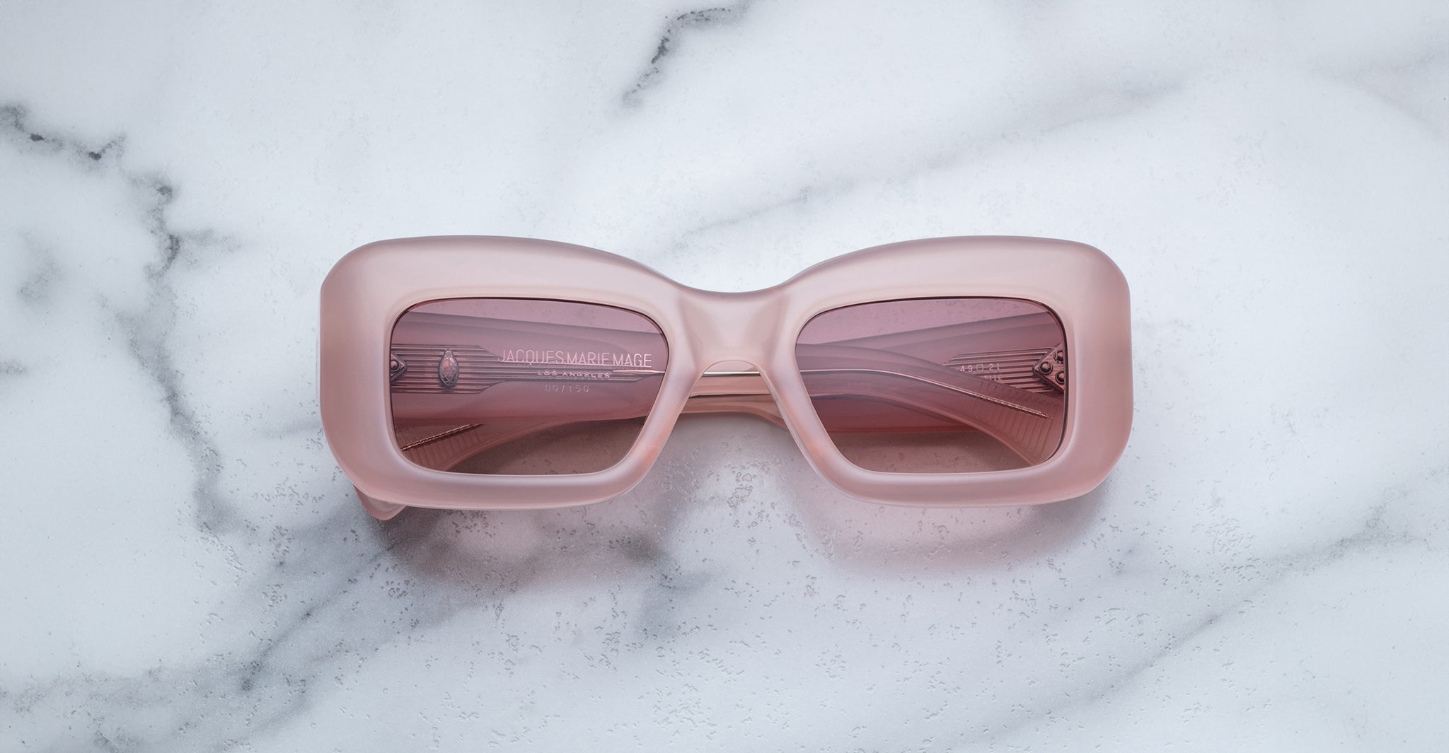 Jacques Marie Mage Vito in Peach Sunglass JMMVT-11E