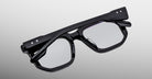 Jacques Marie Mage Yoshi in Black eyeglasses with structured geometric shape and signature temple detailing back view