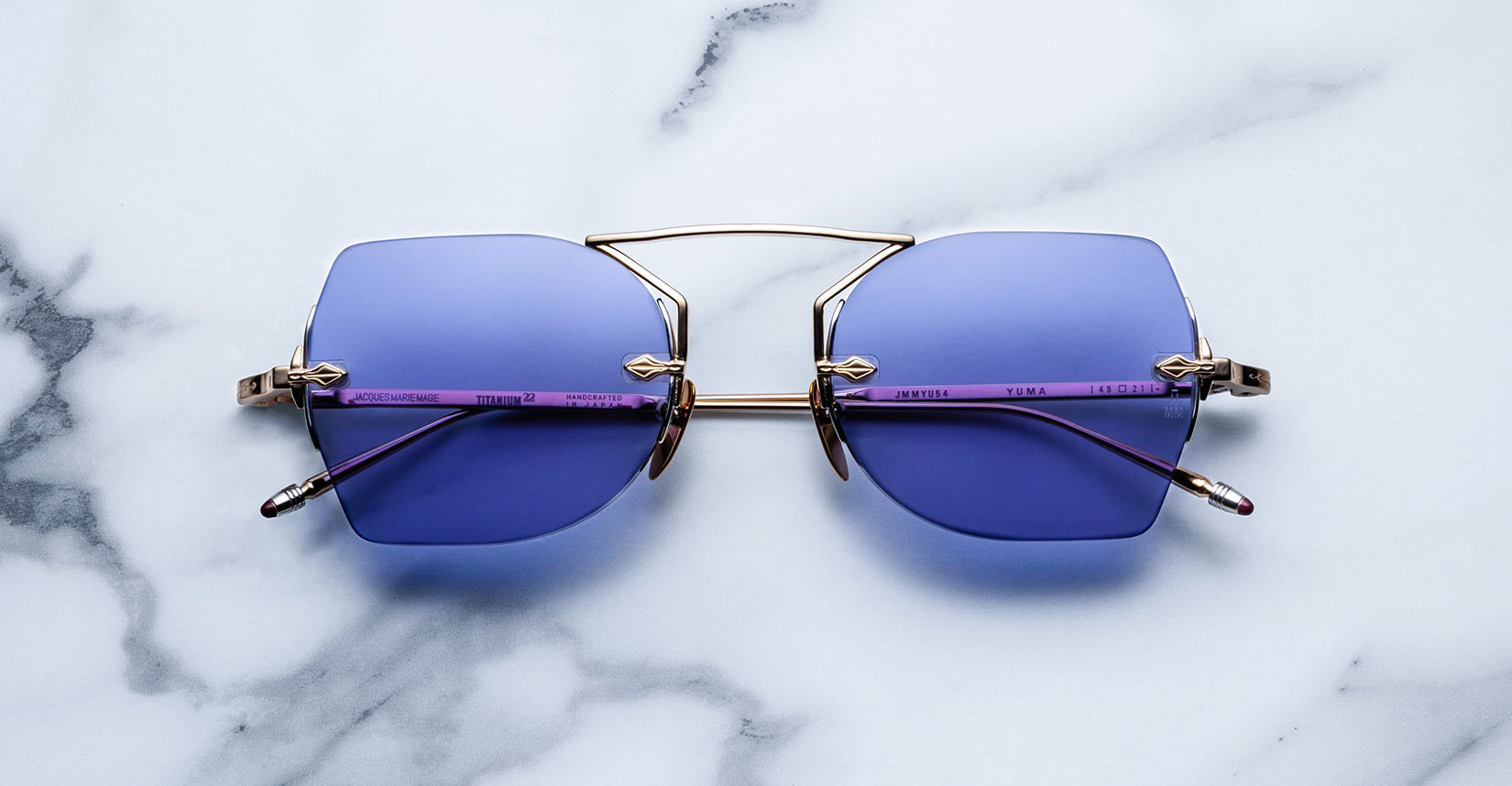 Jacques Marie Mage Yuma rimless sunglasses in colorway Altan