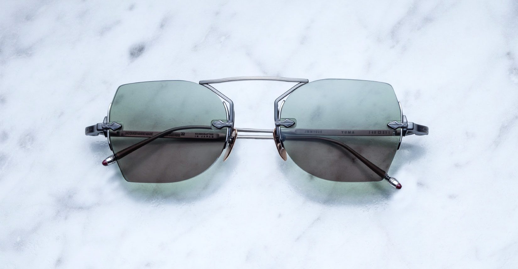 Jacques Marie Mage Yuma rimless sunglasses in Steel colorway