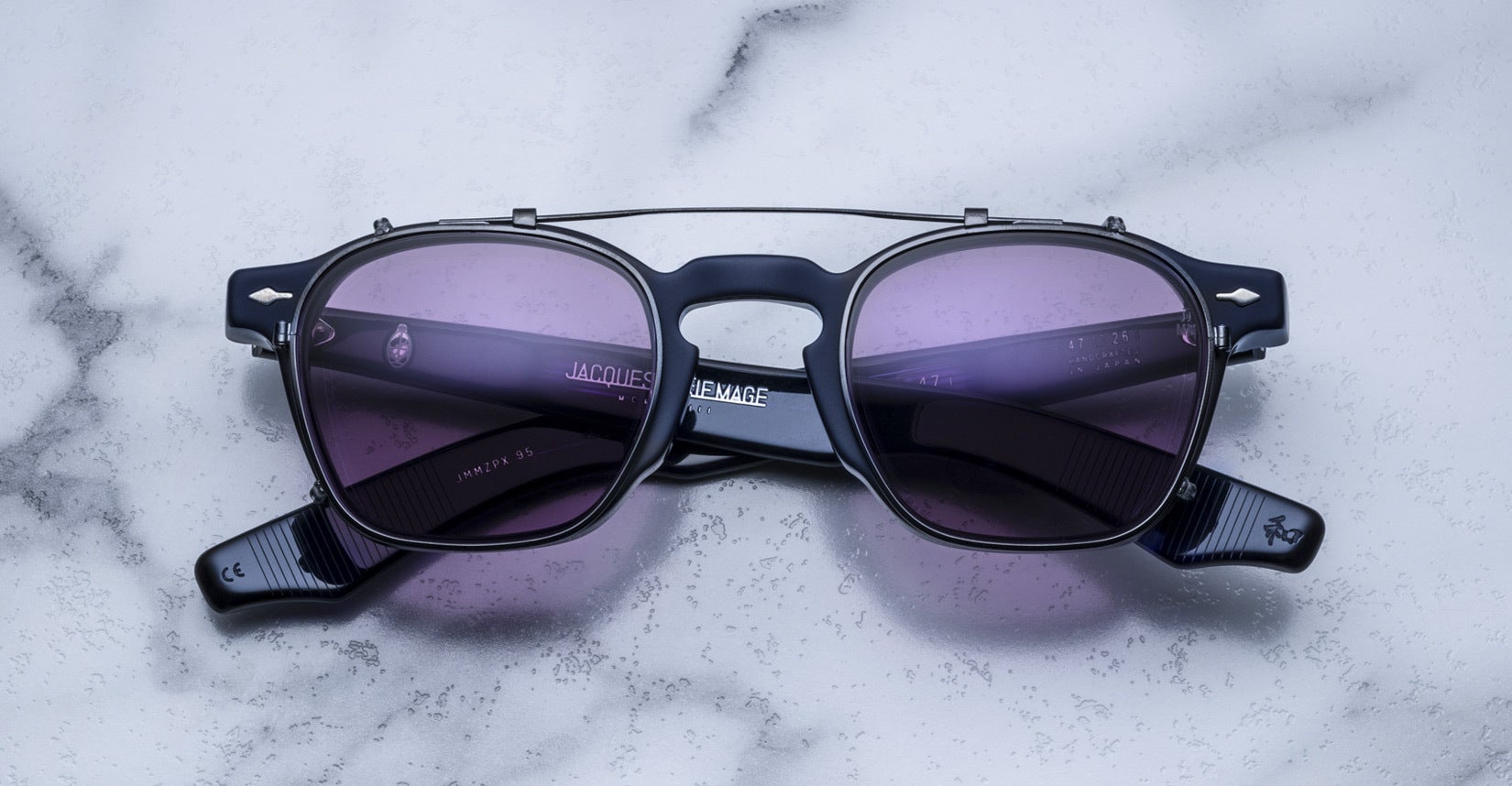 Jacques Marie Mage Zephirin 47 Clip On in Black/Purple JMMZPXC-24
