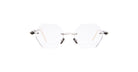 Kuboraum P54 SI AP Eyeglass in Silver, Black, and Shiny Apricot
