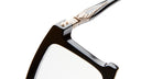 Kuboraum D72 Optical Frame in Color BS Black Shine Hinge Detail
