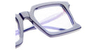 Kuboraum D72 Optical Frame in Color NH Dark Blue Lens Detail