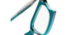 Kuboraum D73 Optical Frame in Color FO Dark Green Hinge Detail