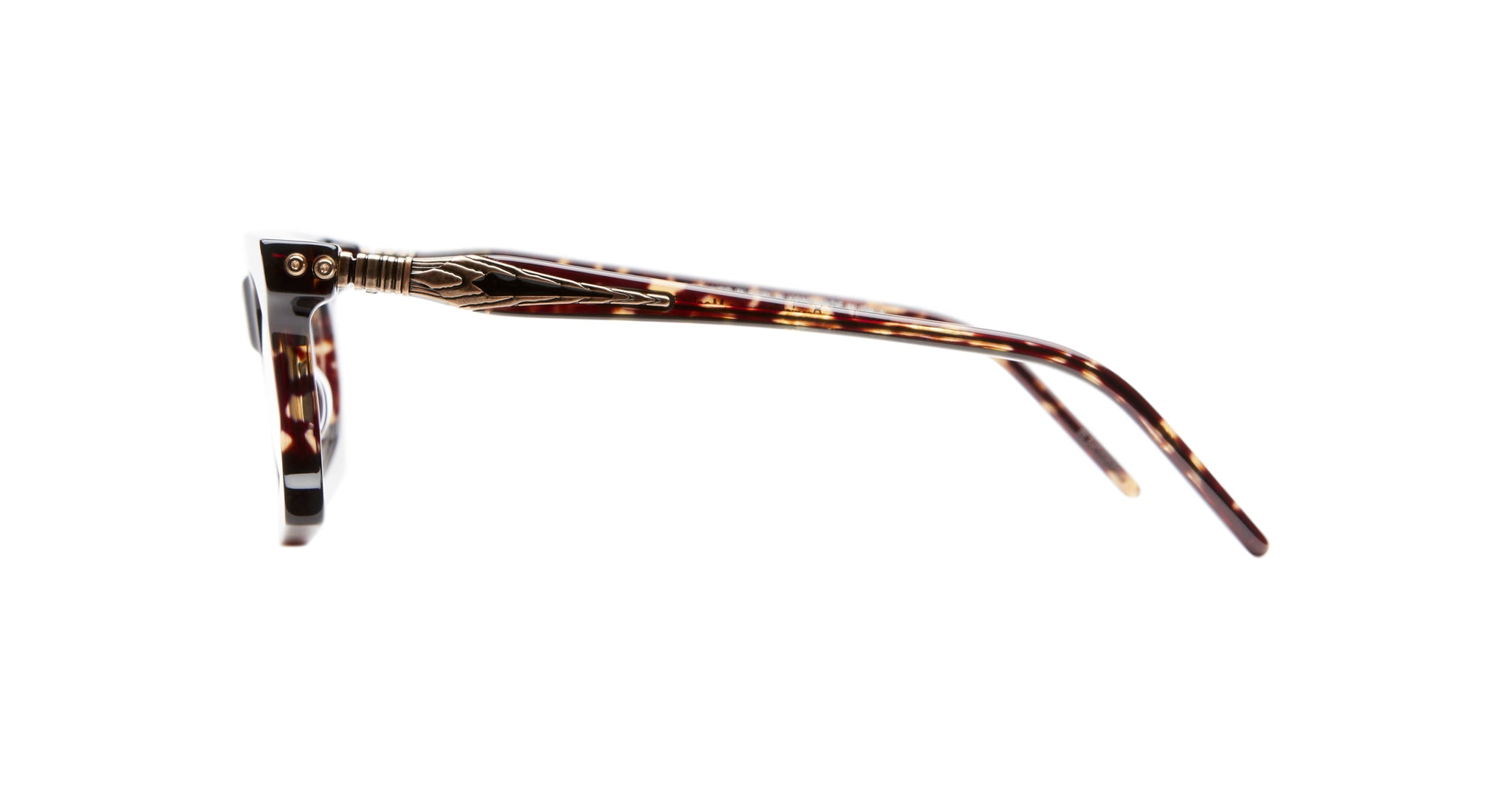 Kuboraum D73 Optical Frame in Color TTO Tortoise Profile View