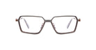 The Kuboraum H15 features rectangular eyeglasses with a dark, thin metal frame and clear lenses, displayed from the front against a plain white background.
