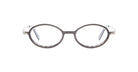 The Kuboraum H18 eyeglasses, featuring round black rims and clear lenses, are displayed against a plain white background.