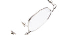 Close-up of KUBORAUM Kuboraum H66 eyeglasses showing lens, frame, nose pad, and hinge detail from a side angle.