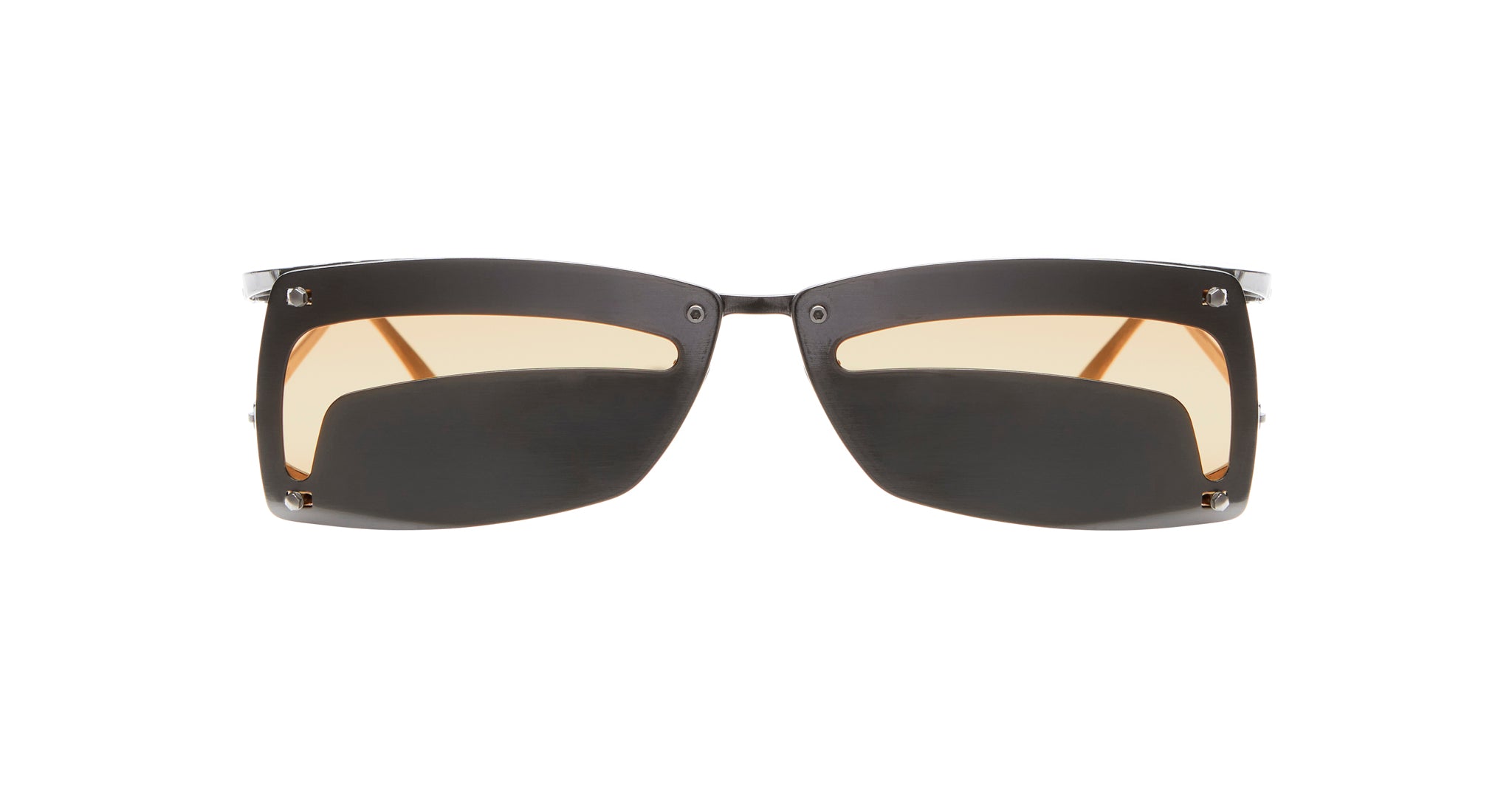 The Kuboraum I50 is a pair of rectangular sunglasses featuring dark brown frames and light brown lenses, displayed from the front on a white background.