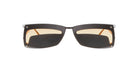 The Kuboraum I50 is a pair of rectangular sunglasses featuring dark brown frames and light brown lenses, displayed from the front on a white background.