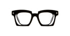 Front View of Kuboraum J9 Optical Frame in Color BS Black Shine