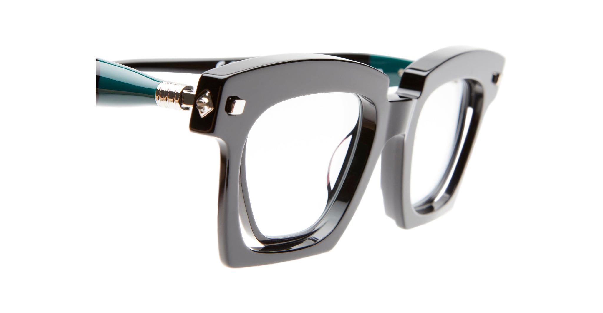 Profile Detail of Kuboraum J9 Optical Frame in Color BS Black Shine