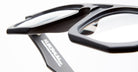 Kuboraum K33 BM optical frame in Black Matte with clear lenses, close-up bridge and lens image