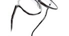 KUBORAUM L10 black-framed blue light eyeglasses with clear lenses, angled view. Brand and model visible.