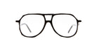 KUBORAUM L10 reading eyeglasses with black frames and clear lenses, front view.