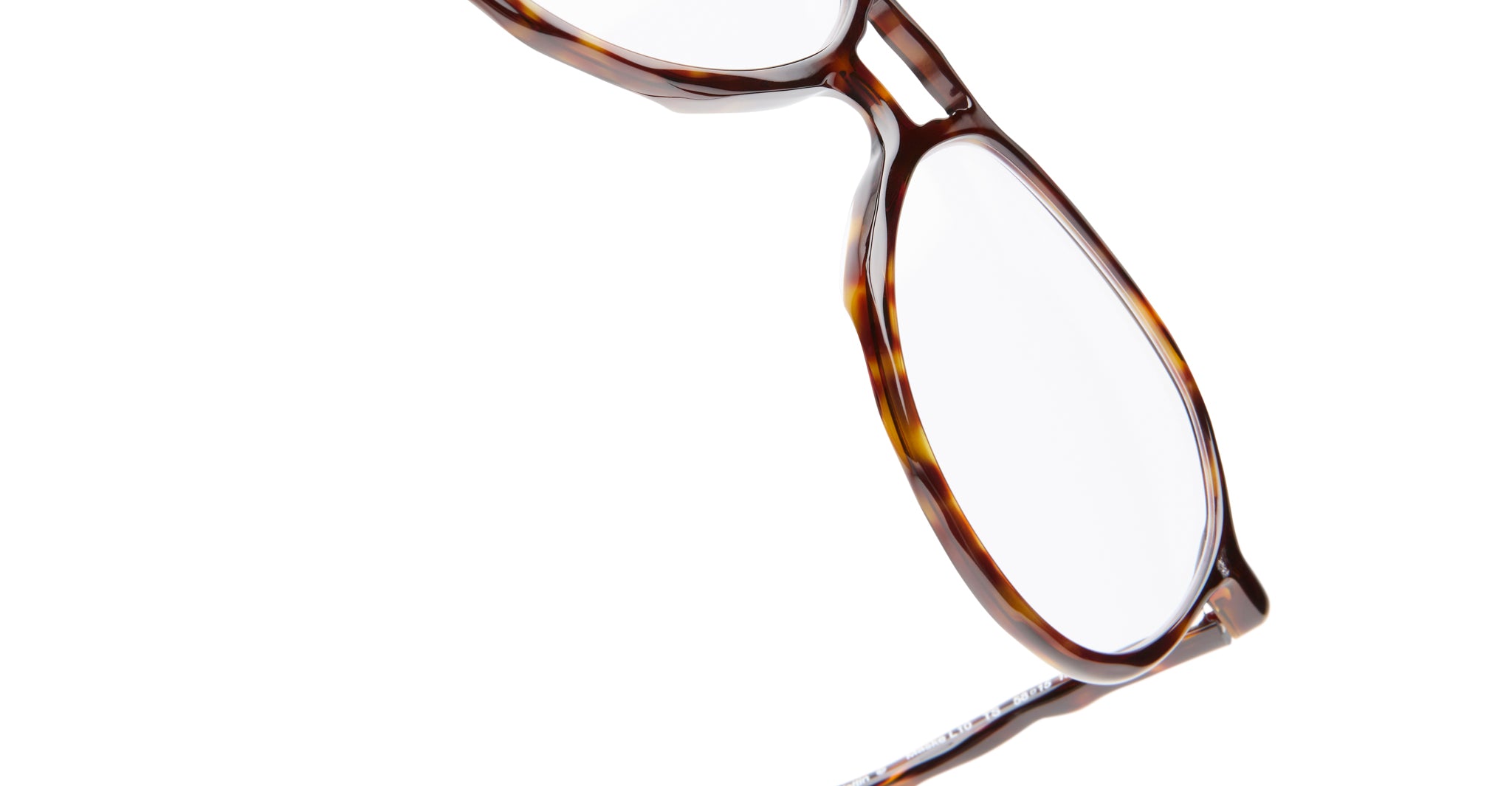 KUBORAUM L10 eyeglasses with brown tortoiseshell frames and clear lenses, front view.