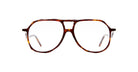 KUBORAUM L10 aviator eyeglasses in brown tortoiseshell with clear lenses, front view, classic design.