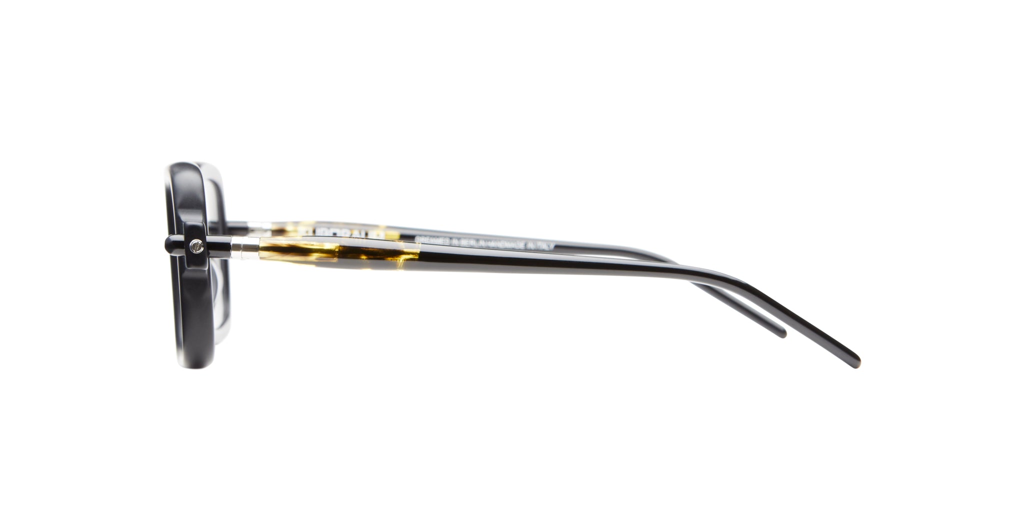 Kuboraum P2 BM YH in Black Matte and Yellow Havana KRO0P2BMYH0000OP