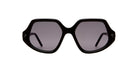 KUBORAUM P20 black oversized geometric sunglasses with UV lenses, front view.
