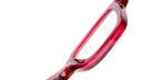Close-up view of Kuboraum P28 eyeglasses, showing frame details and design from the front angle.