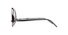 Side view of KUBORAUM Kuboraum P31 black-framed eyeglasses with clear lenses.
