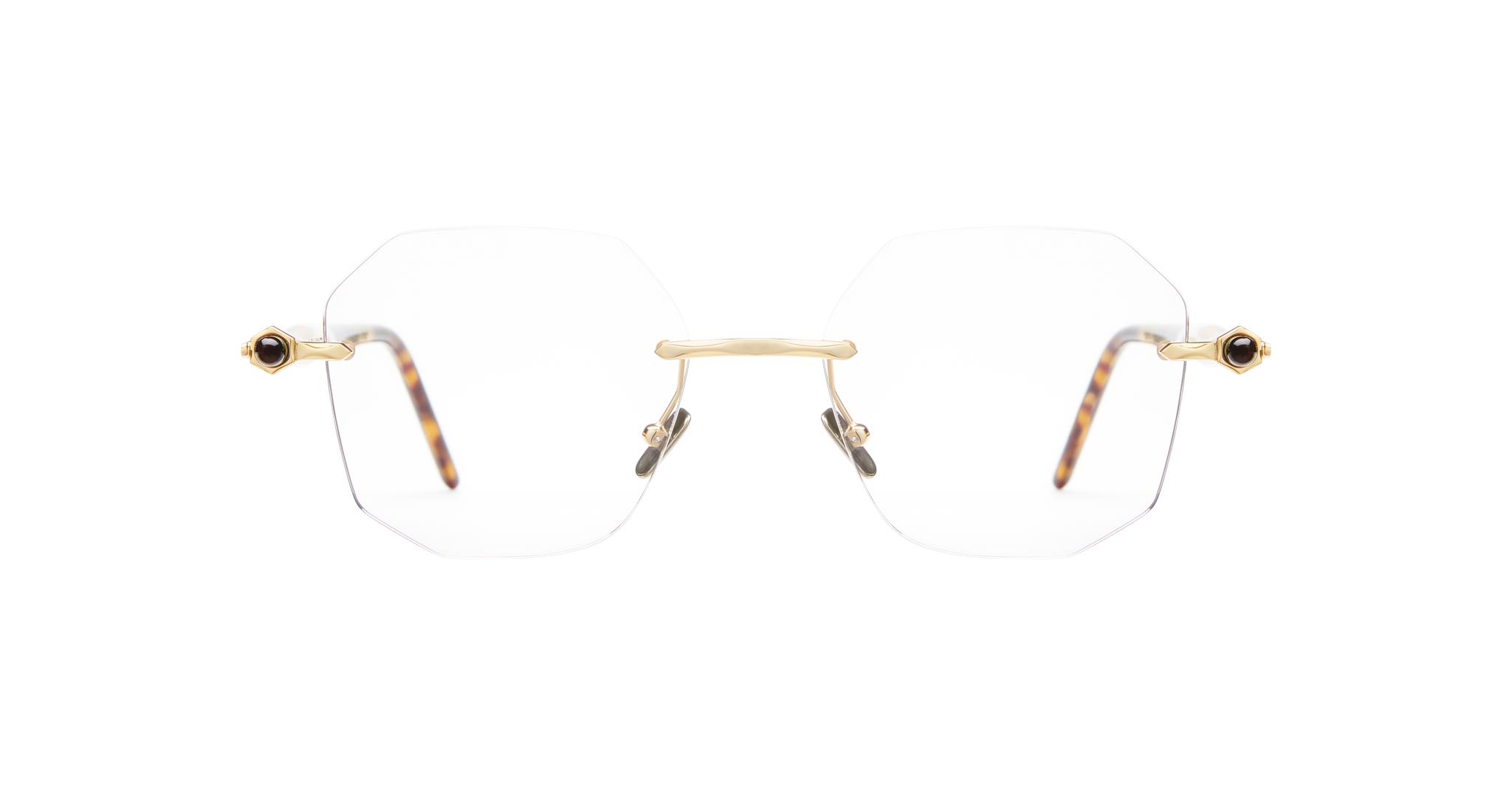Kuboraum P57 GD TS in Gold with Cream and Yellow Tortoise KROP57GDTS0000OP