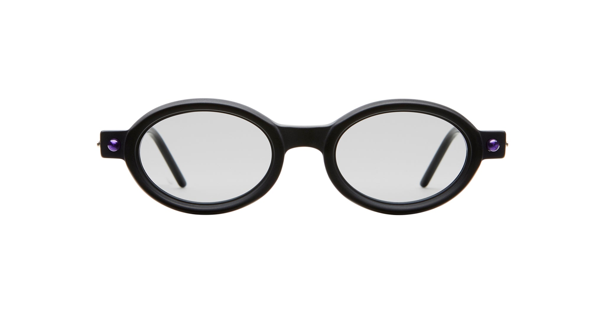 Front View of Kuboraum P6 Sunglass in Color BM Black Matte
