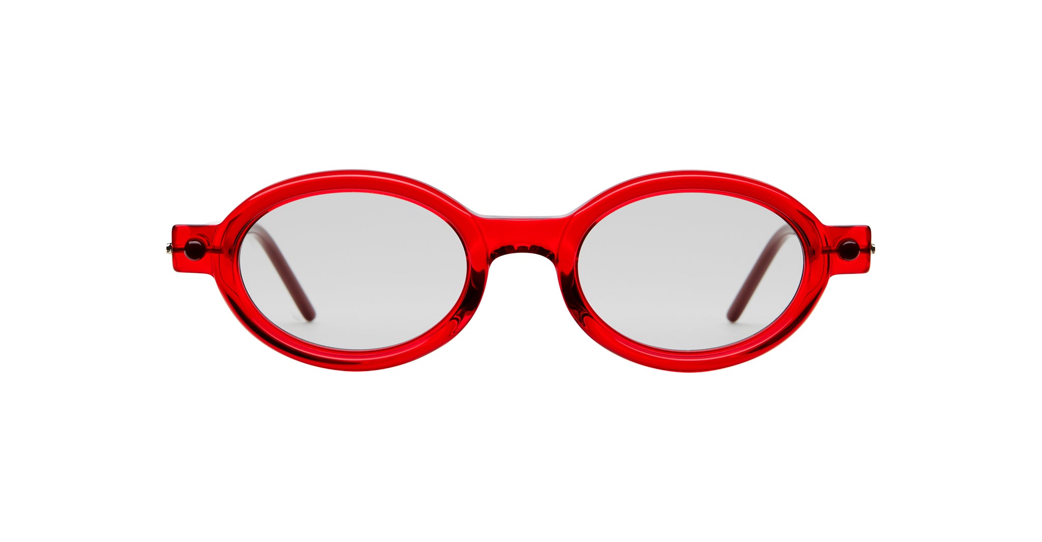 Front View of Kuboraum P6 Sunglass in RU Ruby