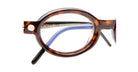 Lens Detail of Kuboraum P6 Optical Frame in Color TI Tortoise