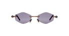 Front View of Kuboraum P60 Sunglass in Color BZ GH Bronze