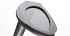 Close-up of Kuboraum X22 black sunglasses featuring a thick, geometric frame and dark lenses against a white background. The Kuboraum branding is partially visible on the arm.
