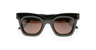 Lapima Lisa sunglasses feature black rectangular, thick glossy frames and brown-tinted lenses, shown against a white background.